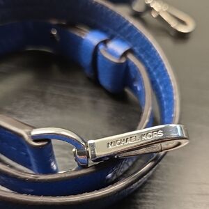 Michael Kors Cobalt Blue Leather Strap with Silver Accents